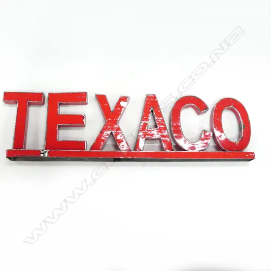 RED METAL SIGN 'TEXACO' 350x1250mm