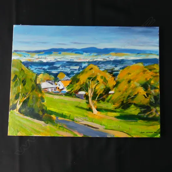 JOHN HORNER 'CORNWALL PARK, LOOKING SOUTH' ACRYLIC ON CANVAS 455x610mm