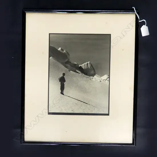 MRS PANCKHURST VINTAGE B & W PHOTO 'ON THE DART NEVE LAKE WAKATIPU DISTRICT' 165 X 300mm