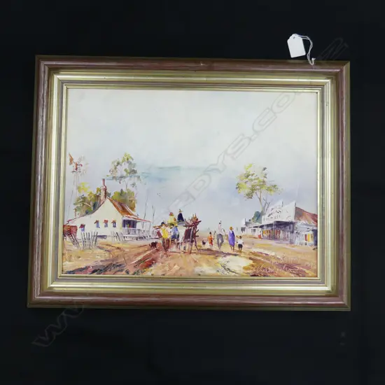 AUSTRALIAN OIL DOWN THE END OF BTHE STREET BY PETER HUGHS H400 W500MM