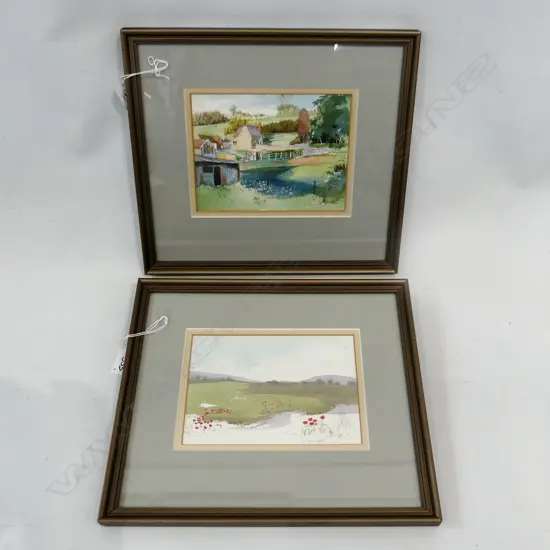 2 SMALL W/CS SIGNED S SANDFORD H280 W300MM