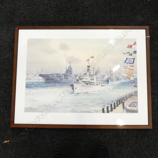 NUMBERED PRINT BRITISH NAVAL FLEET H600MM W800MM