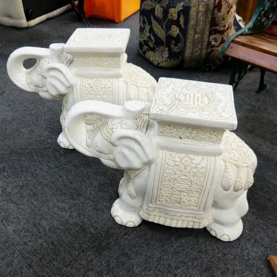 PR CERAMIC ELEPHANT STOOLS H.420mm