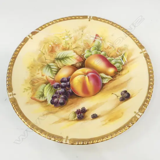 AYNSLEY 'ORCHARD GOLD, GILD RIMMED PLATE, DIA  270MM