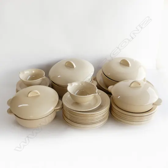 LG BEIGE DINNER SERVICE BY SALINS FRANCE...