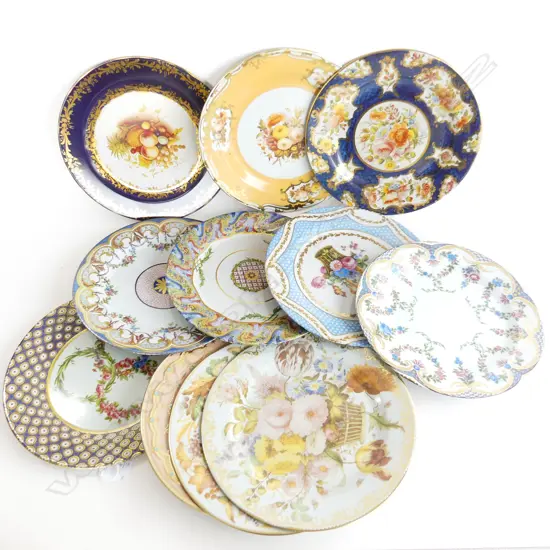 12 TIN PLATES - 18/19thC COPIES 260mm dia