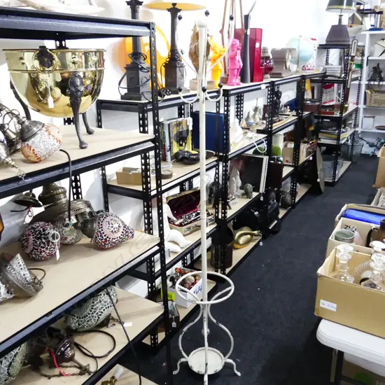 WHITE PAINTED METAL COAT RACK / HAT STAND H.1870mm