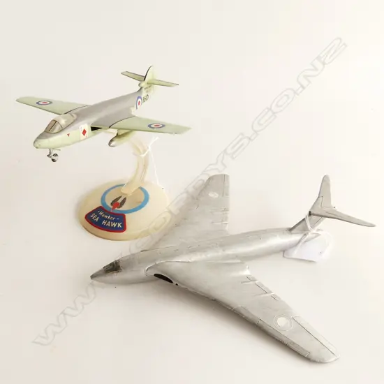 2 VINTAGE MODEL AIRCRAFT; SEA HAWK H. 135MM & 1 OTHER