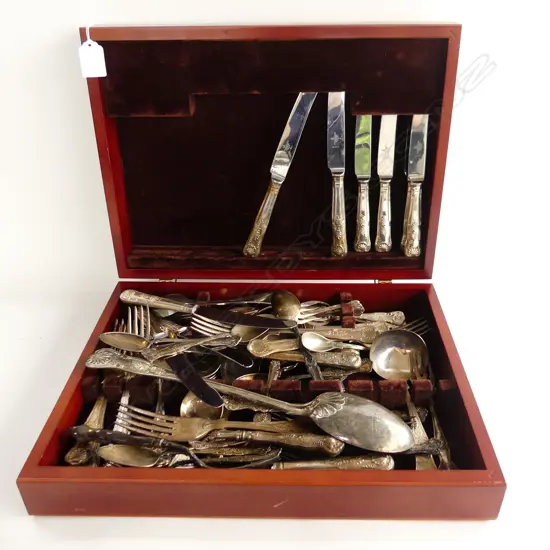 KINGS PATTERN EP CUTLERY CANTEEN W.390mm