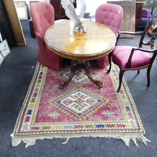 HAND KNOTTED ALL WOOL IRANIAN KONYA RUG w. CERTIFICATE 2400x1420mm