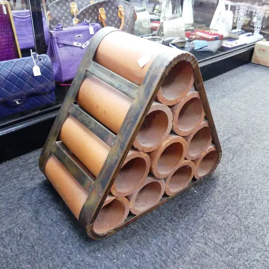 10 SPACE TERRACOTTA WINE RACK W.510mm WITH CRACK