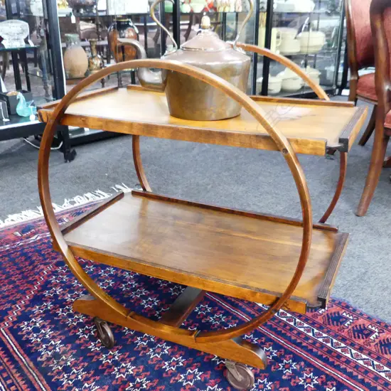 DECO WOODEN DRINKS TROLLEY 730x450x730mm