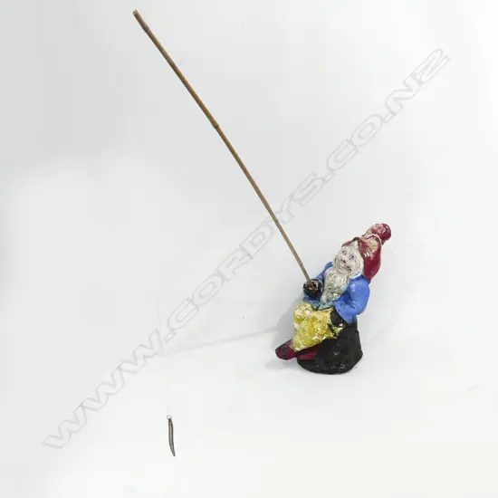 VINTAGE CONCRETE GARDEN GNOME H.360mm