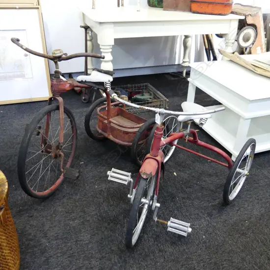 2 VINTAGE TRICYCLES