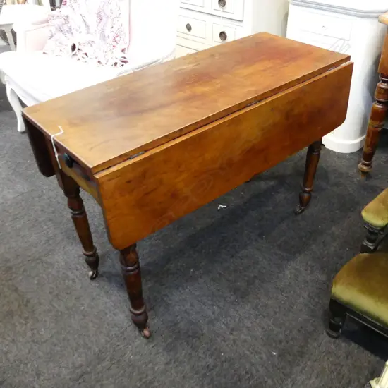 ANTIQUE MAHOGANY DROP LEAF TABLE