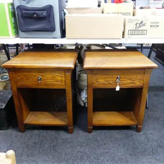 PR SOLID WOOD BEDSIDE CABINETS 510x485x610mm