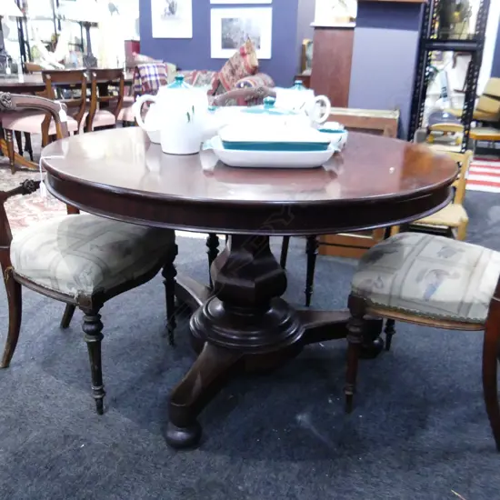 ANTIQUE PEDESTAL TABLE 1170mm dia