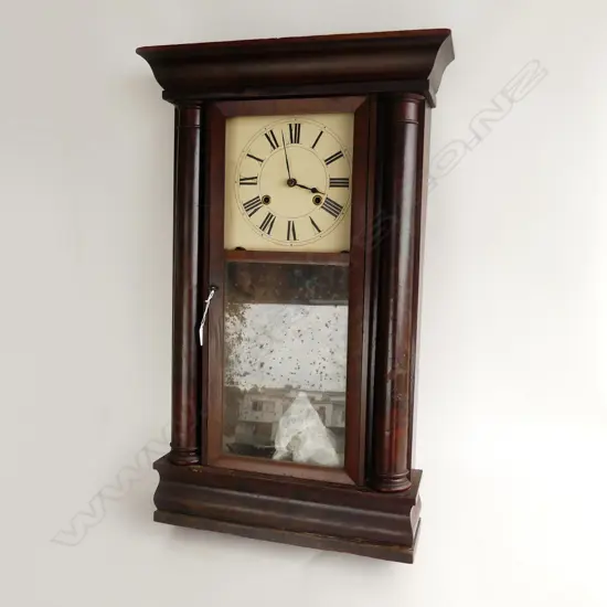 LATE 19thC AMERICAN WALL CLOCK 510x160x810mm
