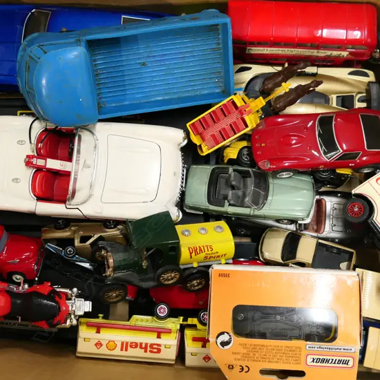 BOX ASST DIECAST TOYS ETC..
