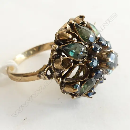 14K YELLOW GOLD PRINCESS RING STONES MISSING 5.84gms