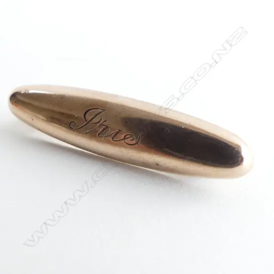 SMALL 9CT BROOCH 'IRIS' L.32mm 1.4 GRAMS