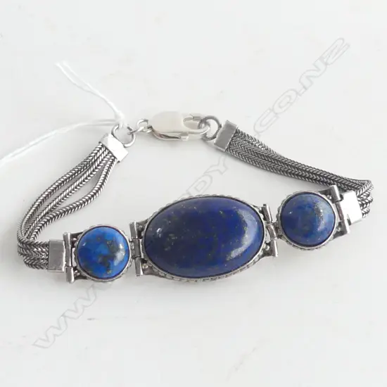 SILVER & LAPIZ BRACELET 