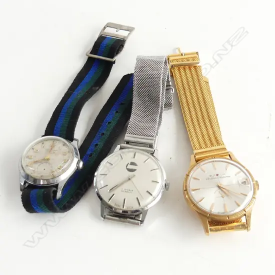 3 VINTAGE WRIST WATCHES 
