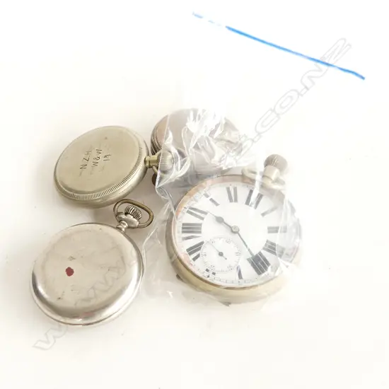 4 GENTS OLD POCKET WATCHES with faults