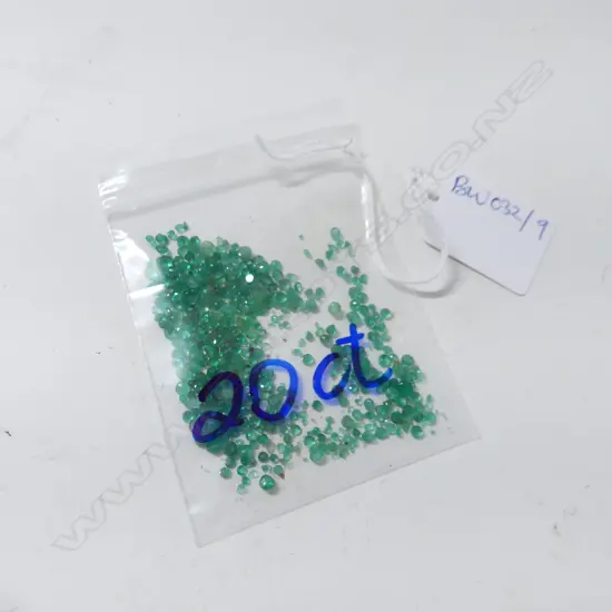 20ct FACETED EMERALDS AF