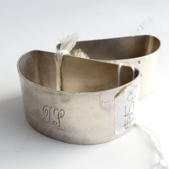 PR NZ STG SILVER NAPKIN RINGS, MAKER W.GOOD.  65GMS