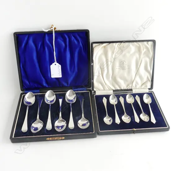 2 SETS STG SILVER CASED TEASPOONS 107 GRAMS