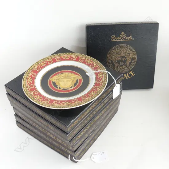 6 BOXED ROSENTHAL VERSACE ‘MEDUSA’ SIDE PLATES, DIA.185mm