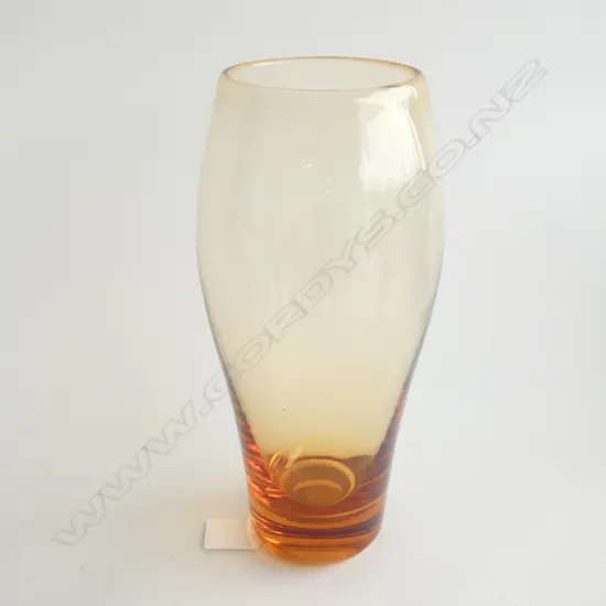 WHITEFRIARS AMBER GLASS VASE