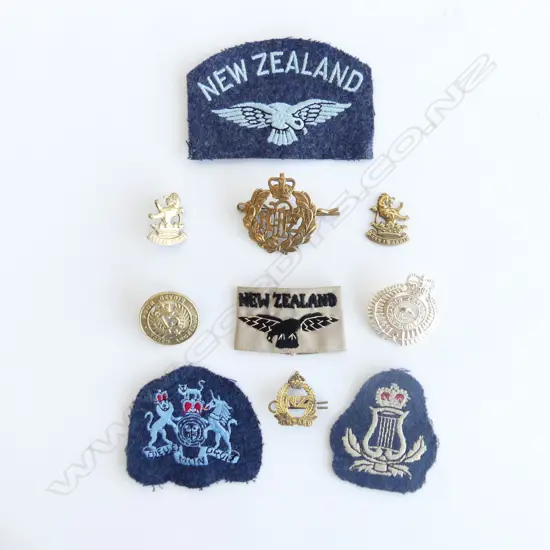 6 ASST. NZ WAR MEDALS + 3 CLOTH BADGES