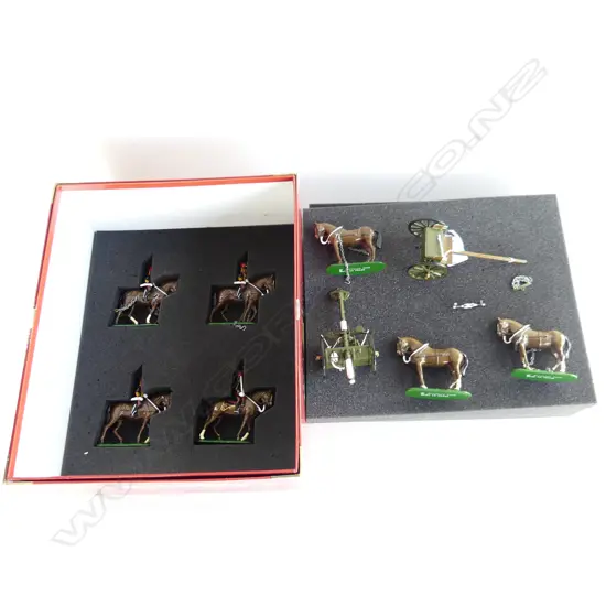 W. BRITAIN KINGS TROOP ROYAL HORSE ARTILLERY PAINTED METAL MODEL, BOXED