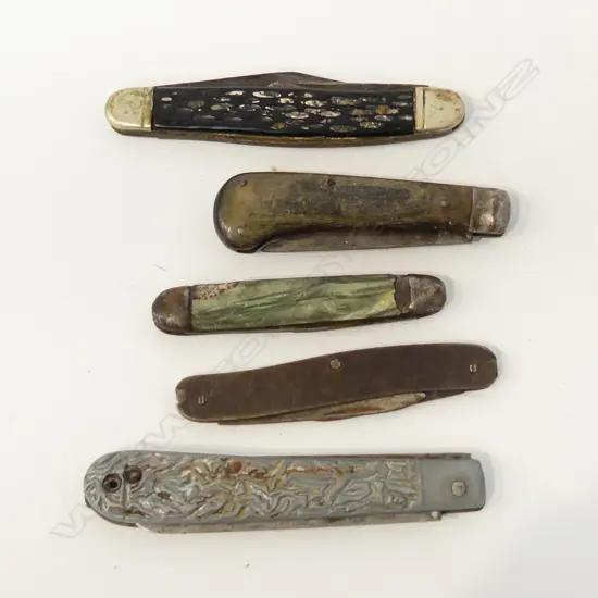 5 VINTAGE POCKET KNIVES