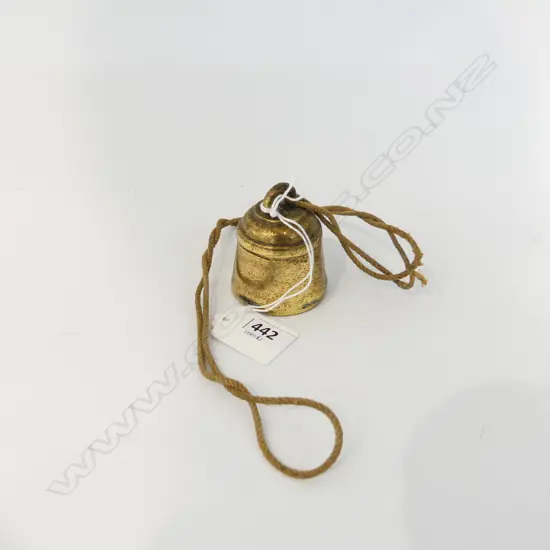 VICTORIAN BRASS BELL WEIGHT STAMPED TO BASE 521 GRAMS H.55mm