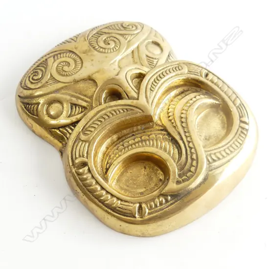 BRASS MAORI TIKI FACE H.165mm