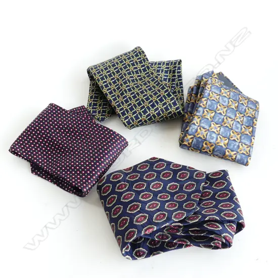 4 VINTAGE DESIGNER 100% SILK SCARVES; BRUNO FERRARI, ANDREA GARAVANI, RUE ST.HONORE