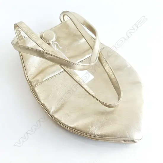 ALAN MYERSON 'PAPAYA' GOLD LEATHER HAND BAG