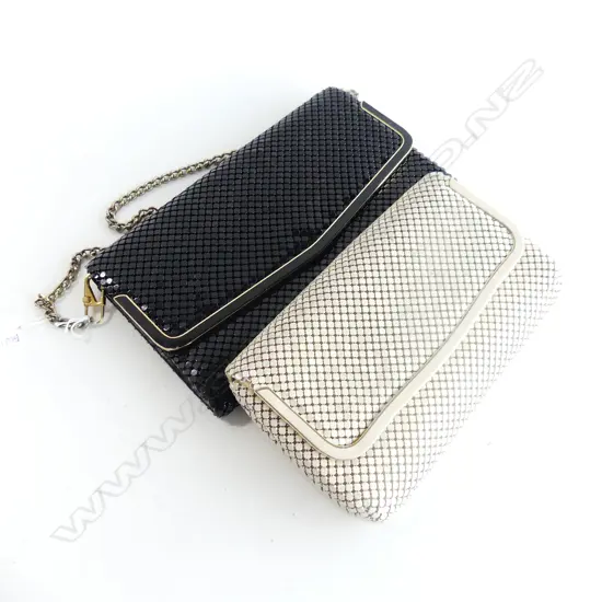 2 OROTON STYLE MESH PURSES W.260mm