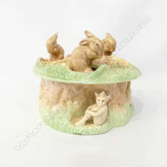 SYLVAC BOWL WITH BUNNIES (DIA 190MM) + POSY VASE WITH BUNNIES (DIA 200MM)