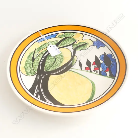 WEDGWOOD CLARICE CLIFF 'MAY AVENUE' REPRO PLATE 260mm dia