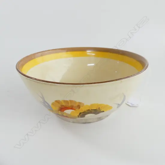 CLARICE CLIFF BIZARRE BOWL 190mm dia repair to int. rim