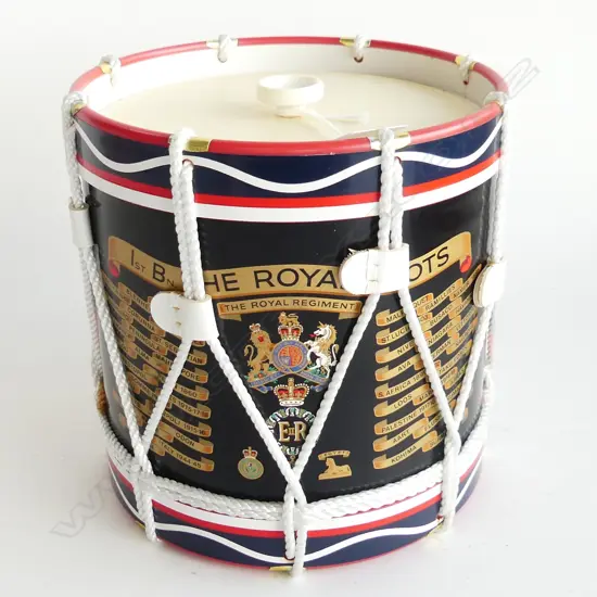 ROYAL SCOTS REGIMENT ICE BUCKET AS A DRUM H.170mm / 165mm dia