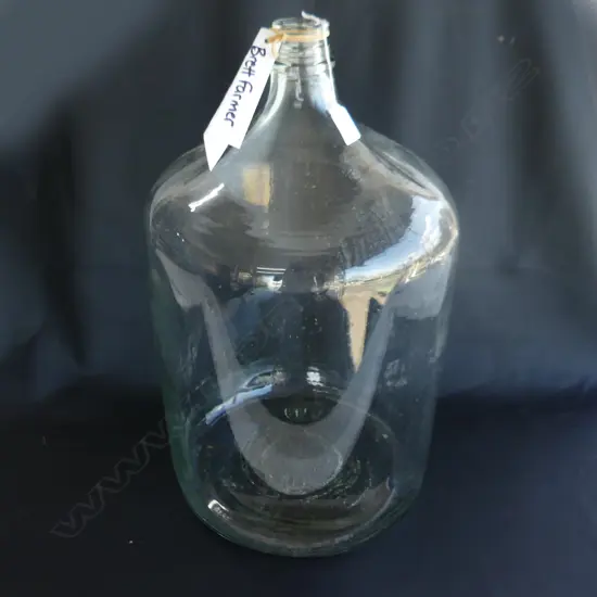 ORIG 1970S LG DEMIJOHN 3M CHEMICAL BOTTLE, STAMPED 1977 TO BASE, H. 540MM
