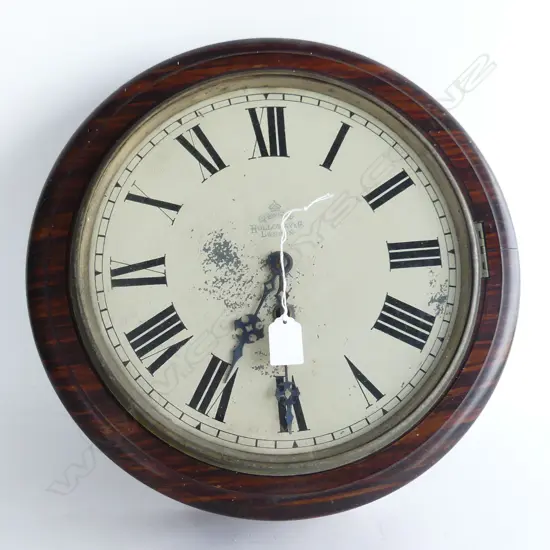 ANTIQUE HOLLOWAY WALL CLOCK 390mm dia