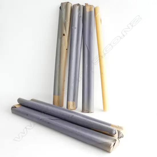 13 VINTAGE CHURCH CANDLES H.560mm