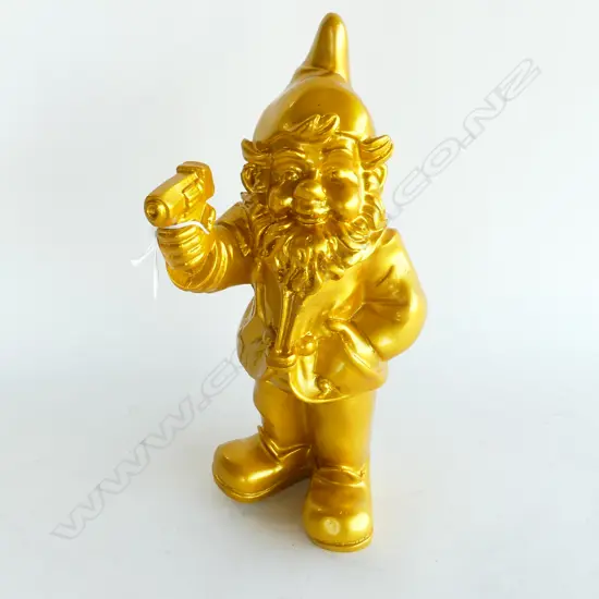 GOLD RESIN GNOME w. GUN H.305mm