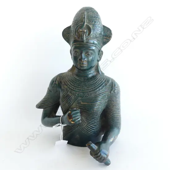 BRONZE EGYPTIAN BUST H.280mm